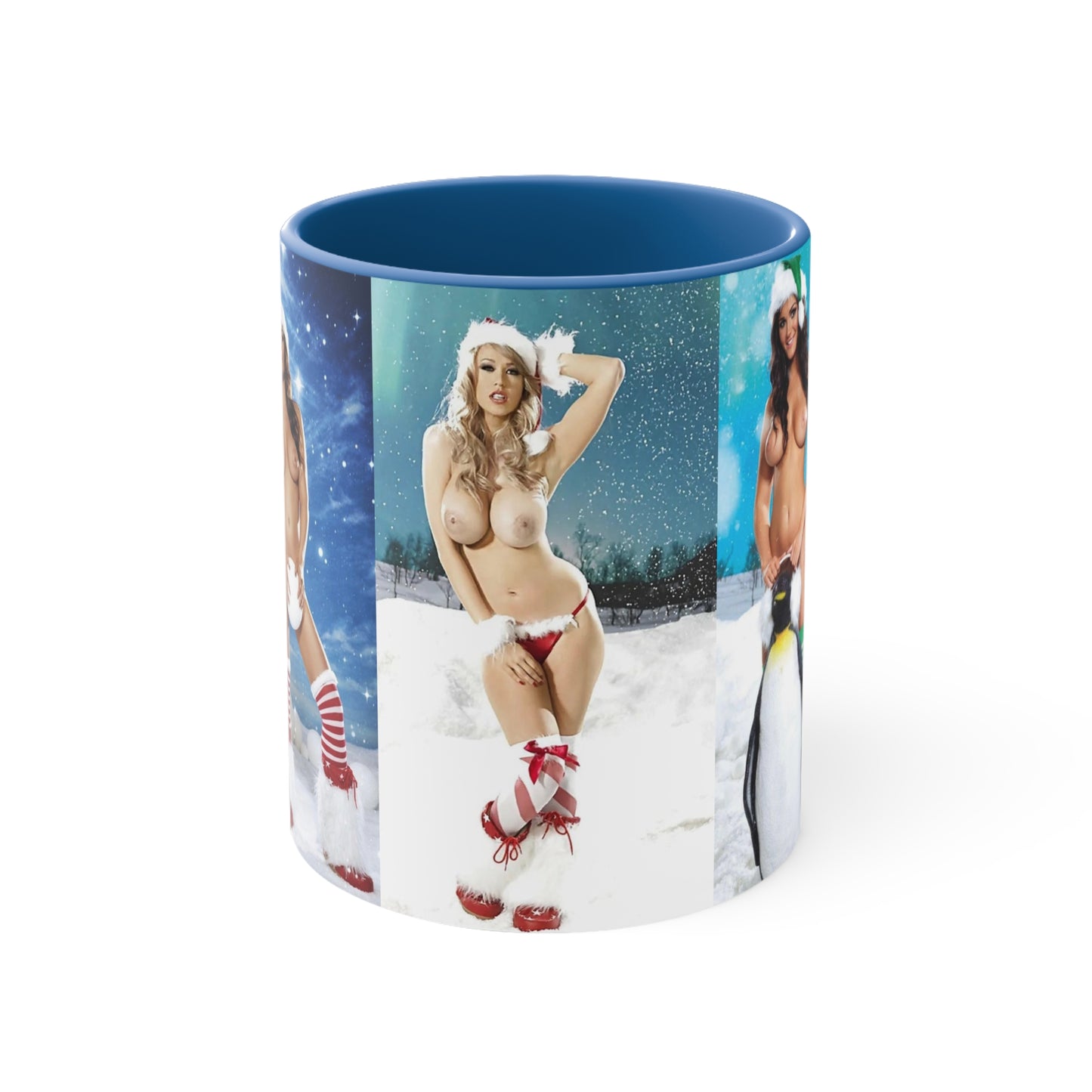 Accent Coffee Mug, 11oz Nude Christmas Pornstars