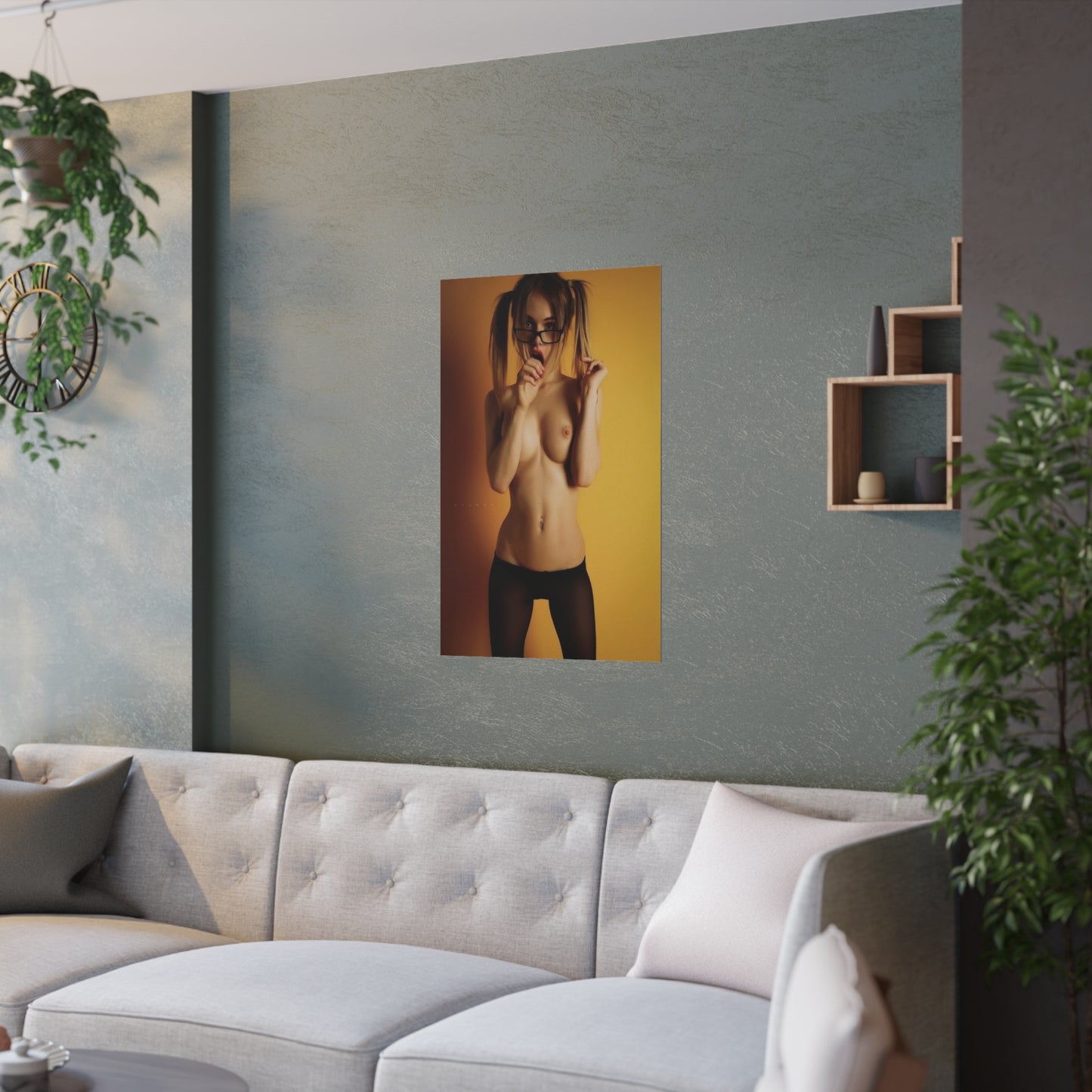 Satin Posters (210gsm) Sexy Pigtails Nude