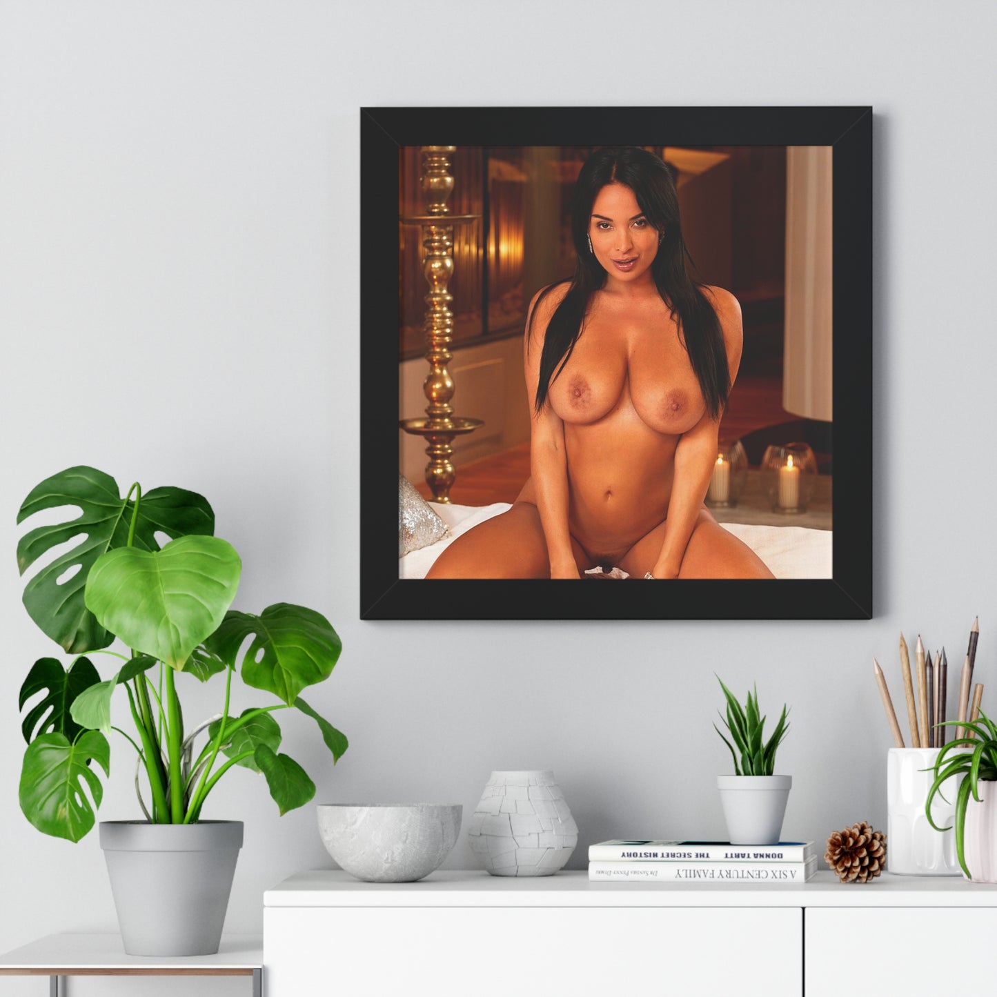 Framed Vertical Poster Pornstar Anissa Kate Nude