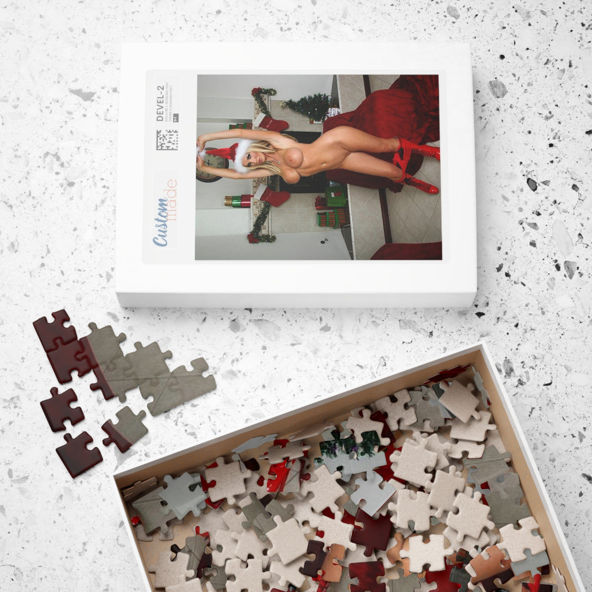 Puzzle (110, 252, 500, 1014-piece) Pornstar Nikki Benz Christmas Nude
