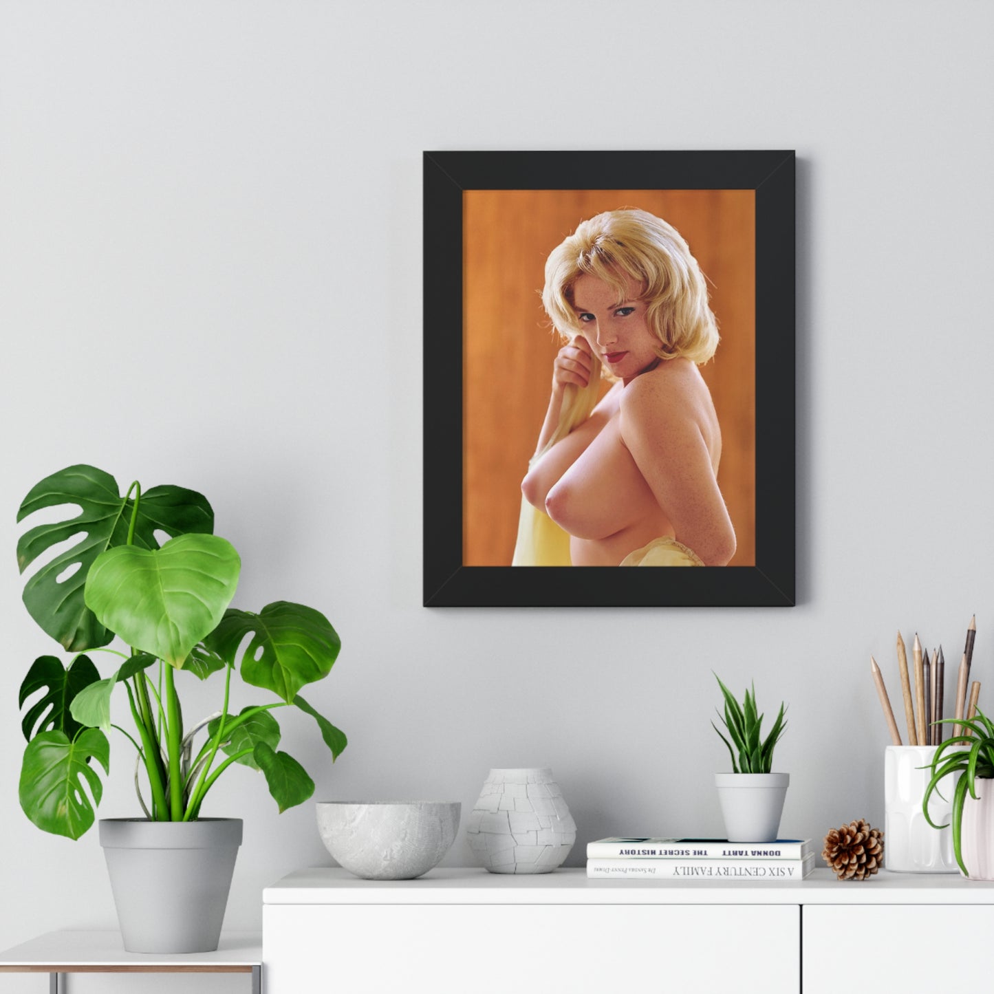Framed Vertical Poster Playboy Playmate March 1962 Pamela Gordon