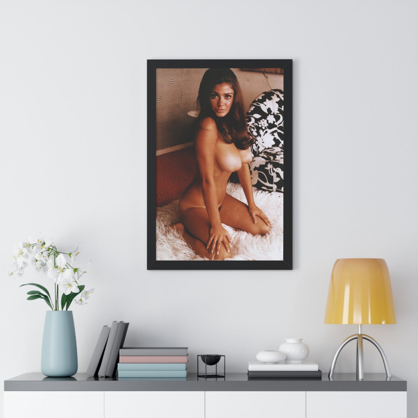 Framed Vertical Poster Playboy Playmate Cynthia Myers Nude