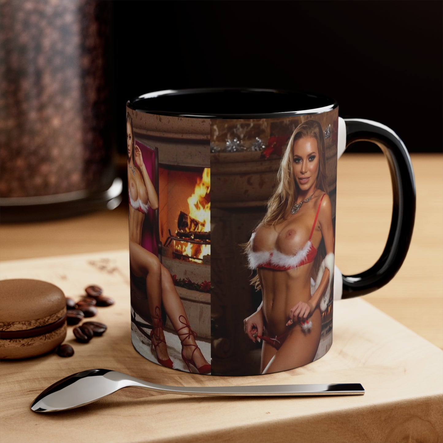 Accent Coffee Mug, 11oz Pornstar Nicole Aniston Nude Christmas