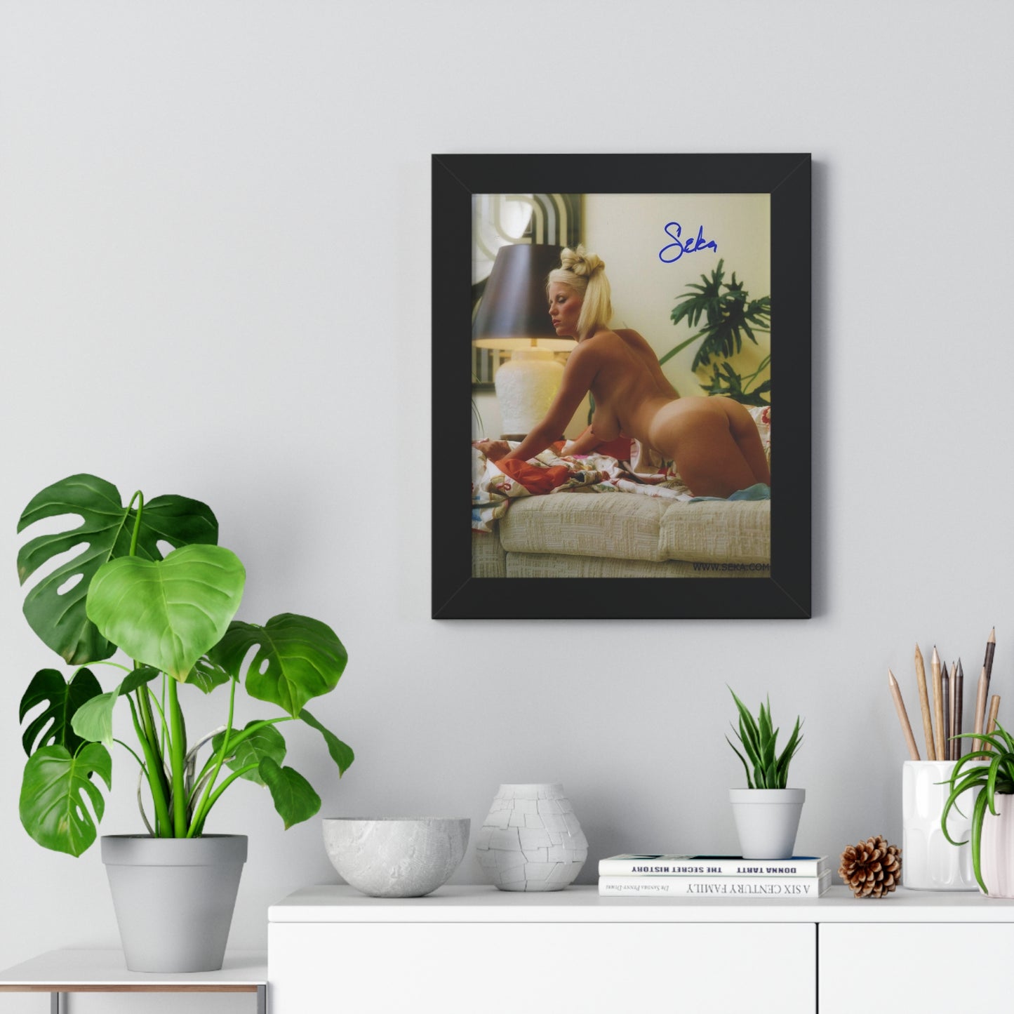 Framed Vertical Poster Porn Star Seka Nude