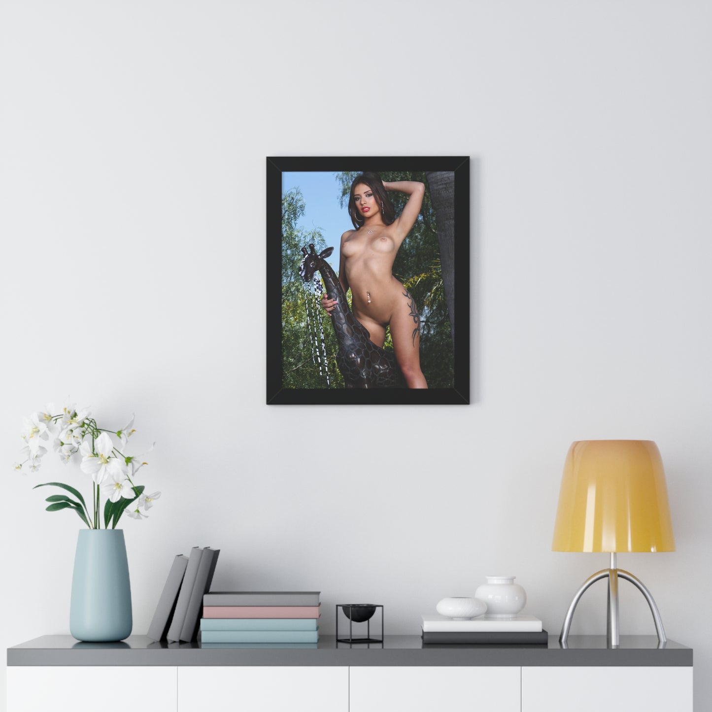 Framed Vertical Poster Porn Star Jynx Maze Nude