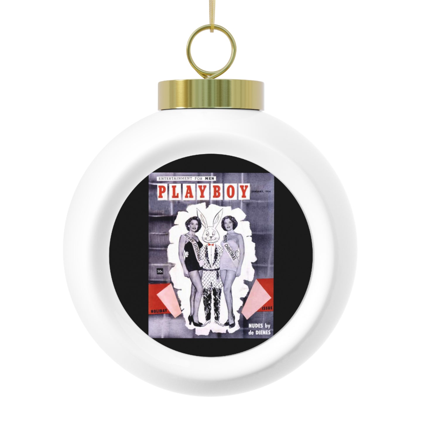 Christmas Ball Ornament Playboy Cover January 1954