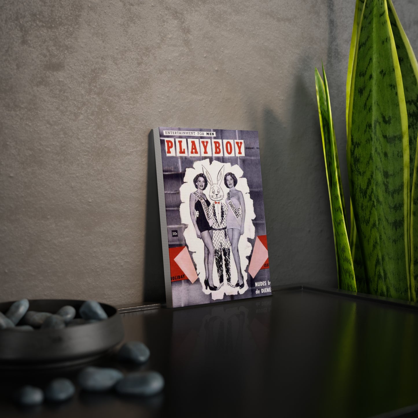 Canvas Photo Tile Playboy Cover January 1954