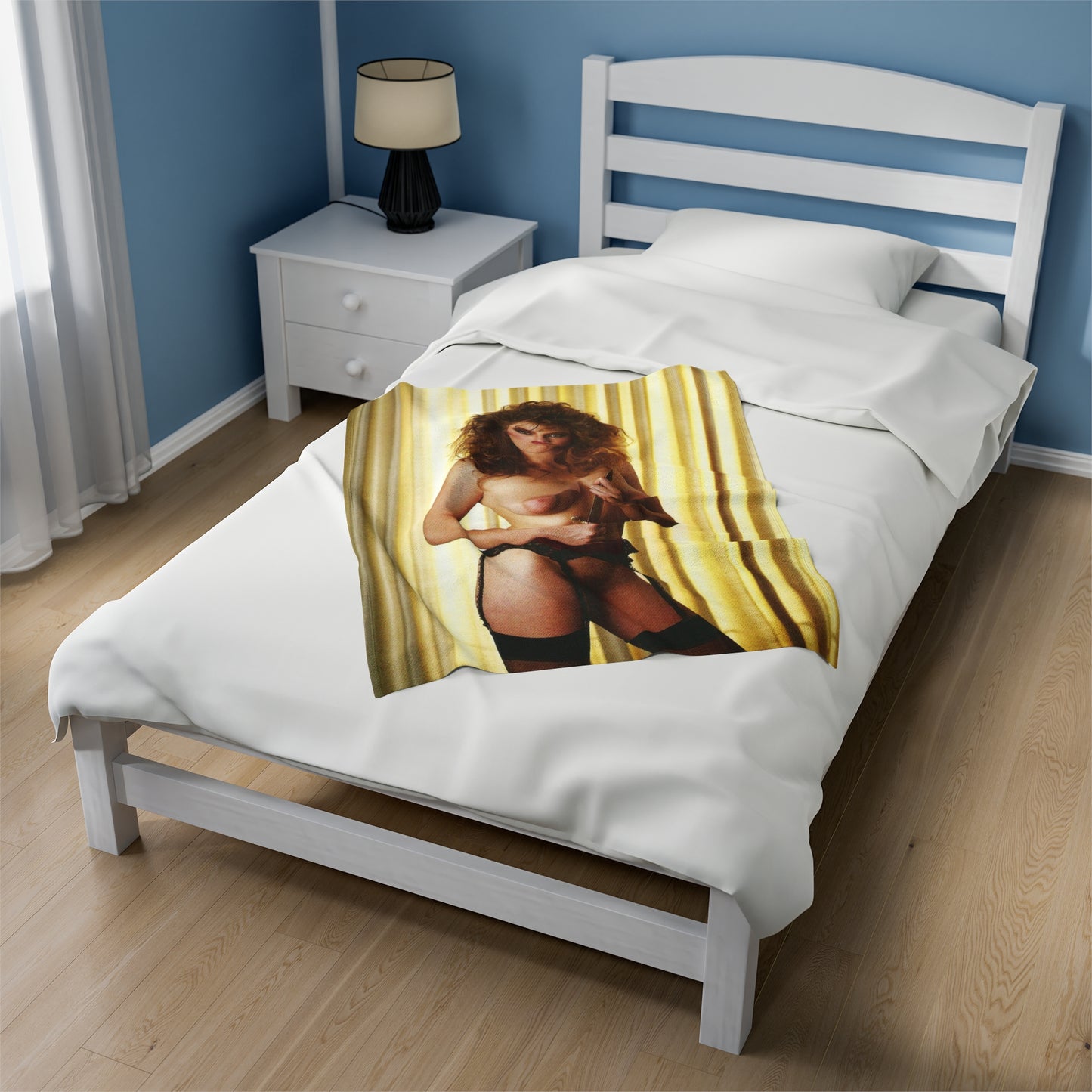 Velveteen Plush Blanket Retro Adult Star 1980s