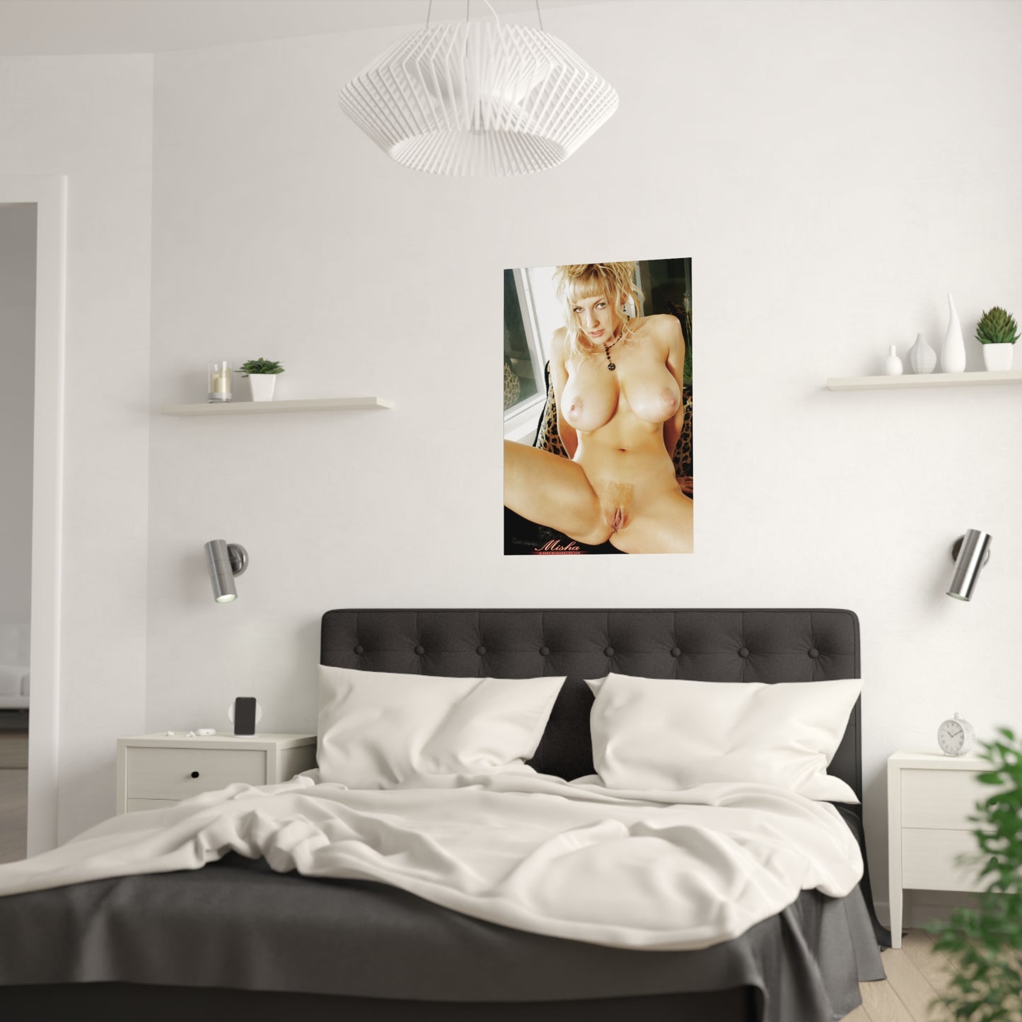 Satin Posters (210gsm) Retro Pornstar Danni Ashe Nude
