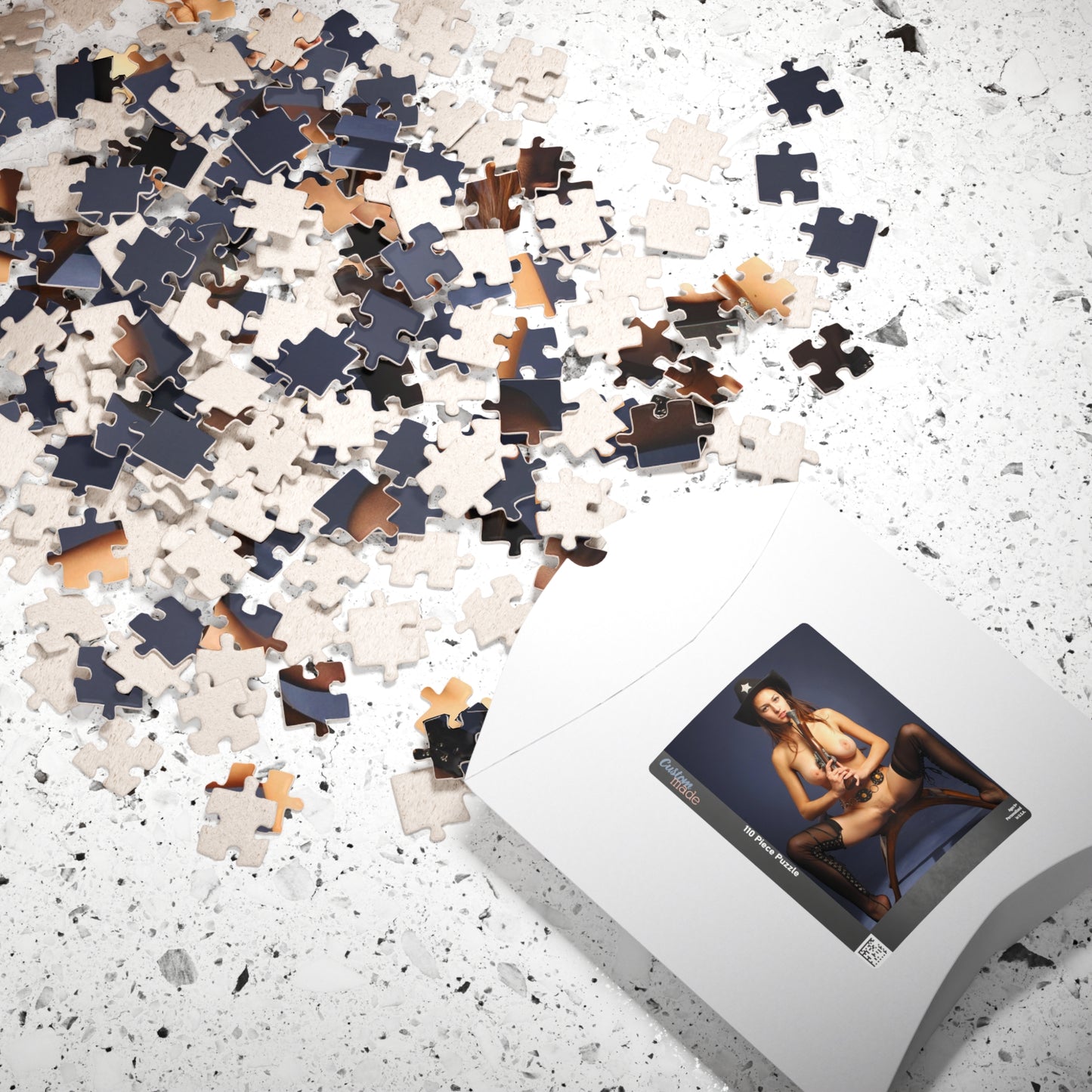 Puzzle (110, 252, 520, 1014-piece) Hot Naked Chick with Gun