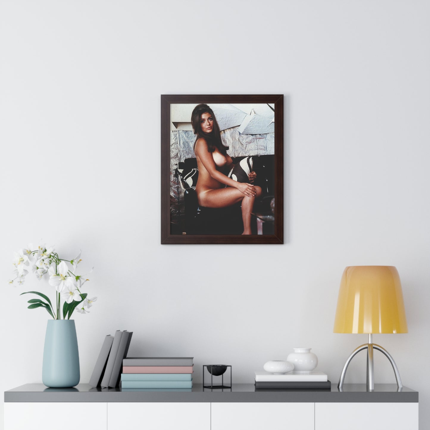 Framed Vertical Poster Playboy Playmate Cynthia Myers Nude