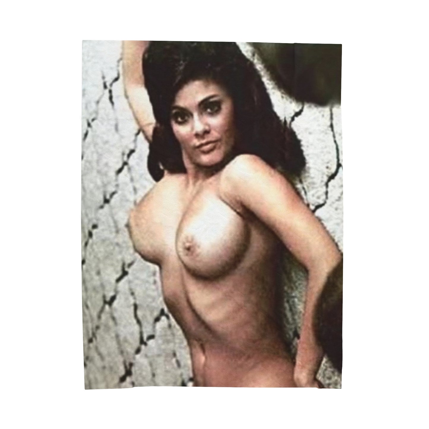 Velveteen Plush Blanket Cynthia Myers Nude