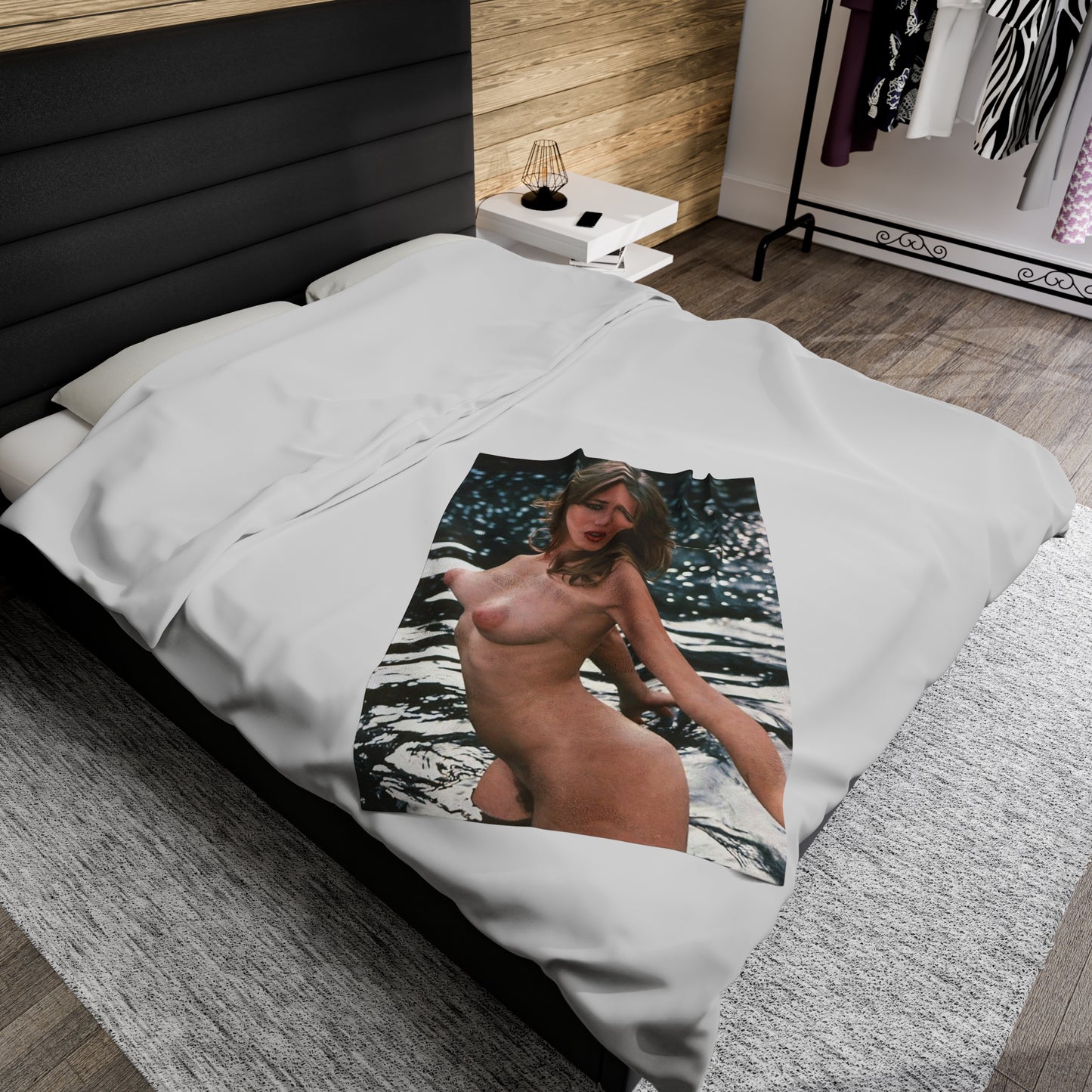 Velveteen Plush Blanket Retro Adult Star 1980s