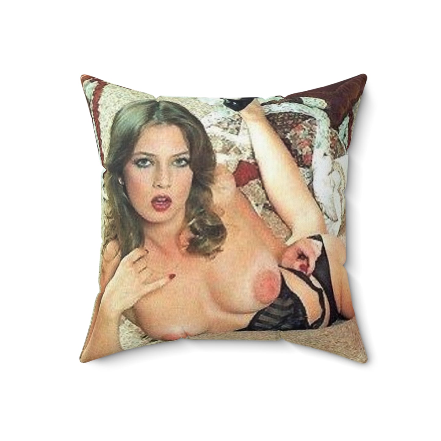 Spun Polyester Square Pillow Traci Lords Nude