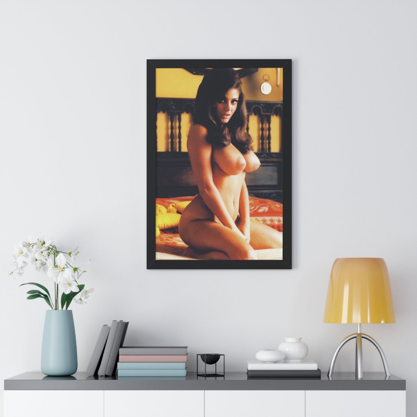 Framed Vertical Poster Playmate Cynthia Myers Nude