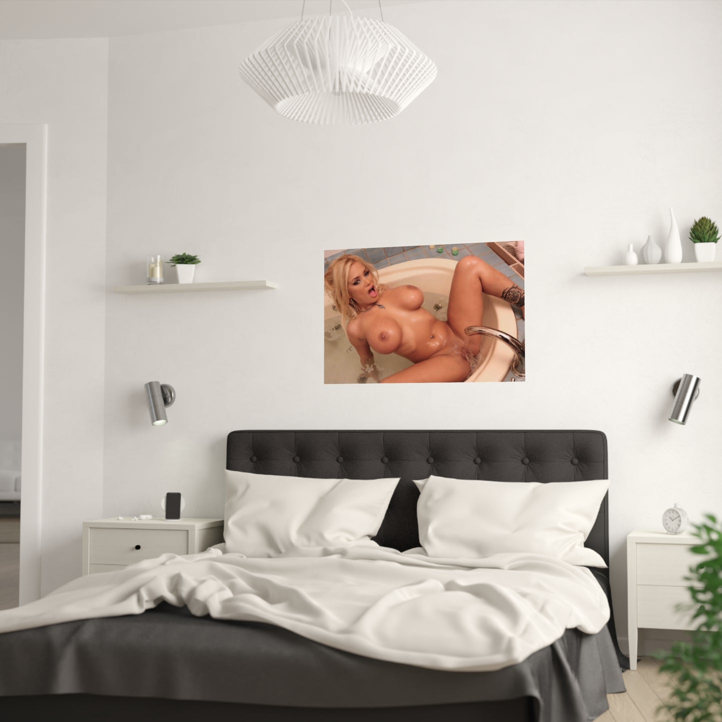 Satin Posters (210gsm) Shyla Stylez Nude Bath