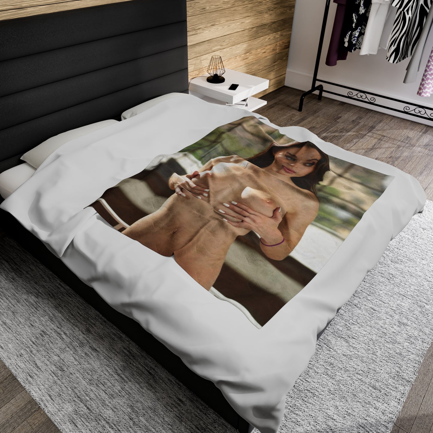 Velveteen Plush Blanket Lana Rhoades Nude