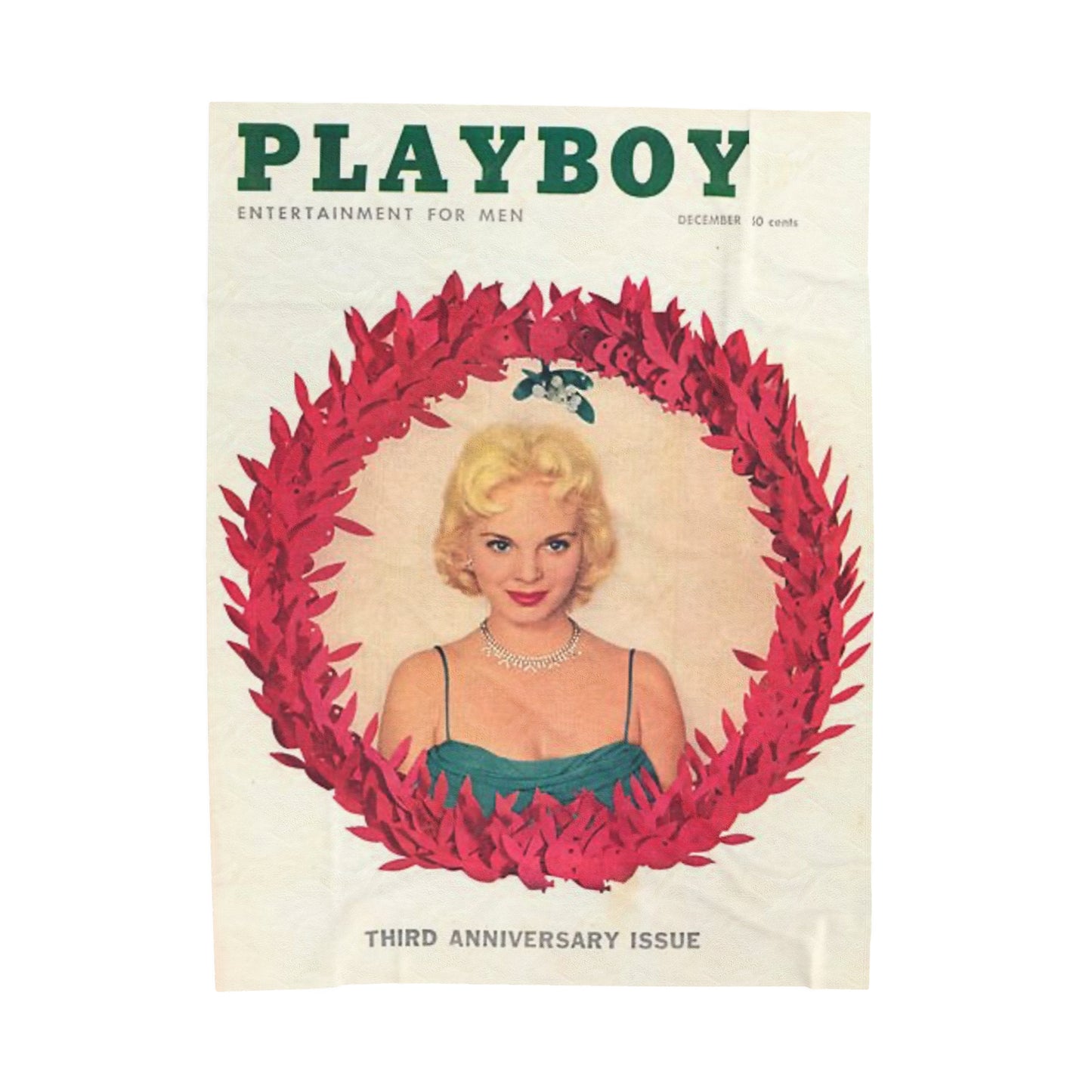 Velveteen Plush Blanket Play Boy Cover December 1956