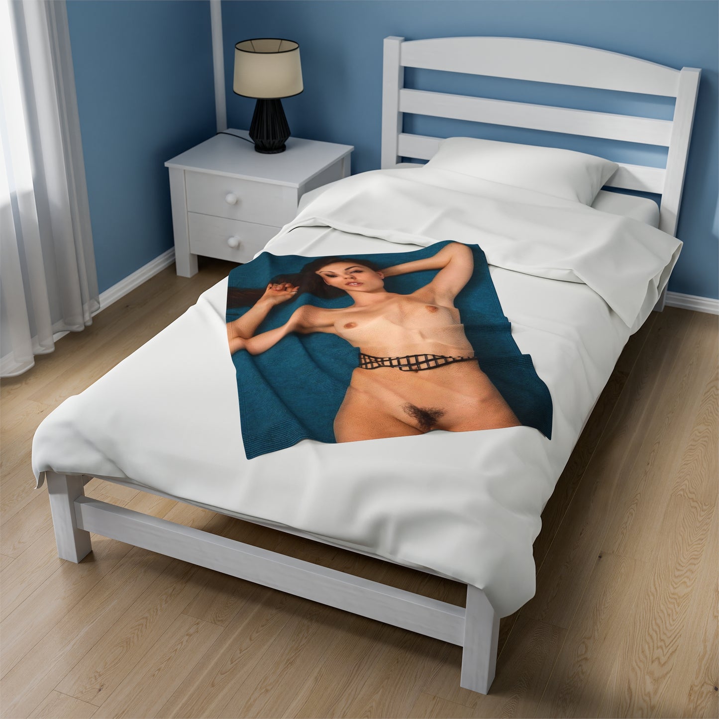 Velveteen Plush Blanket Adult Star Sasha Grey Nude