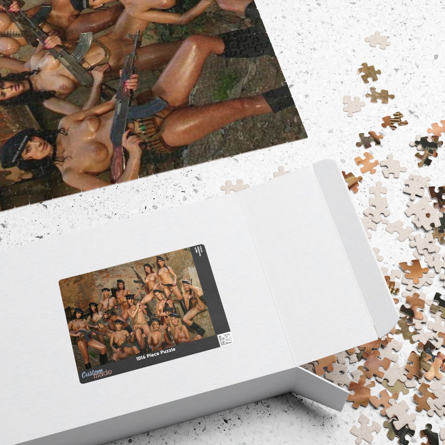 Puzzle (110, 252, 520, 1014-piece) Hot Nude Chicks with Guns