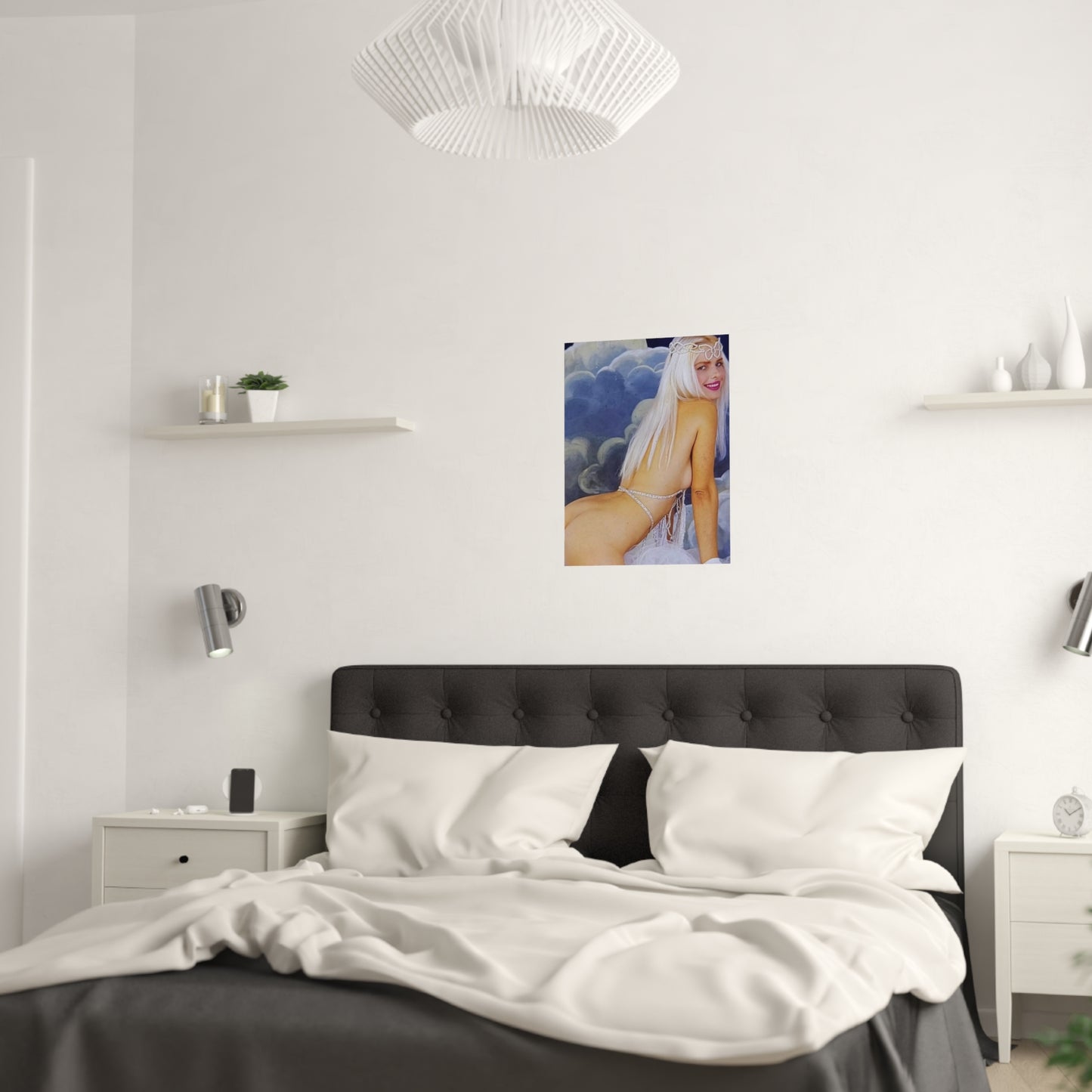 Satin Posters (210gsm) Retro Porn Star Cicciolina (Ilona Staller) Nude