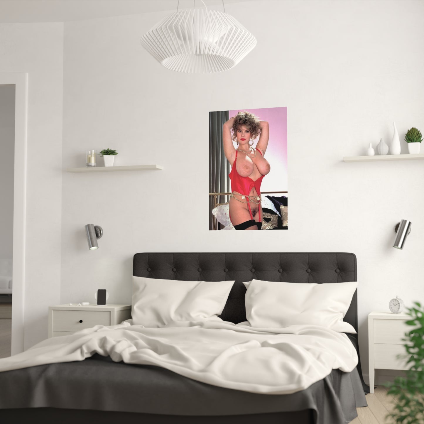 Satin Posters (210gsm) Retro Adult Star Tracy West Nude