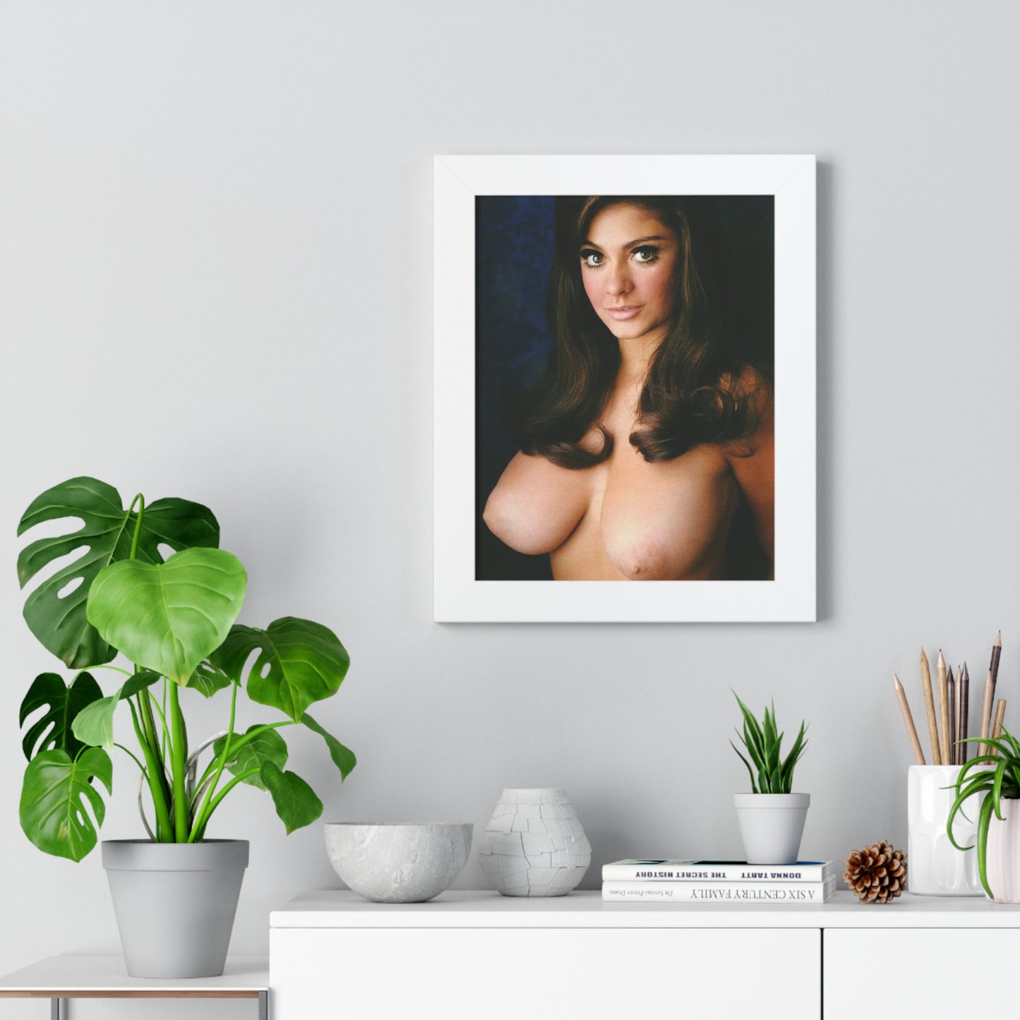 Framed Vertical Poster Playboy Playmate Cynthia Myers Nude