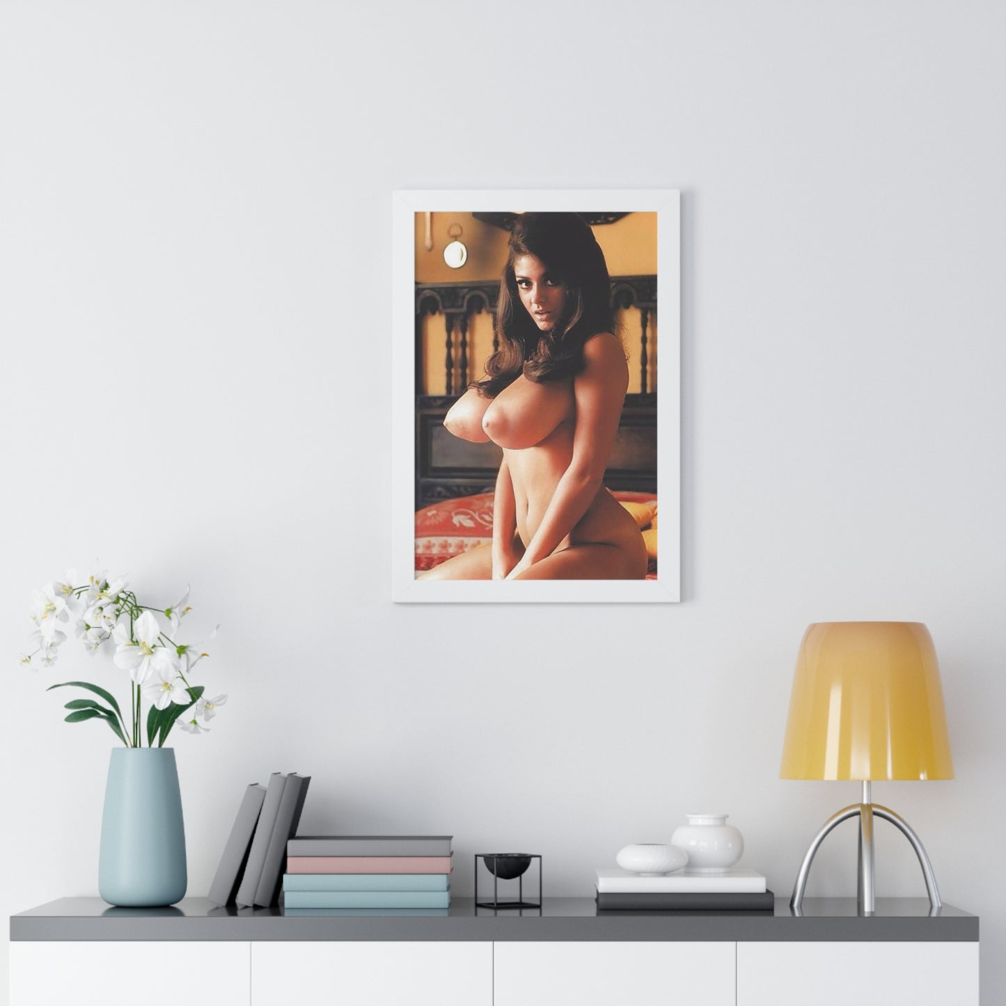 Framed Vertical Poster Playboy Playmate Cynthia Myers Nude