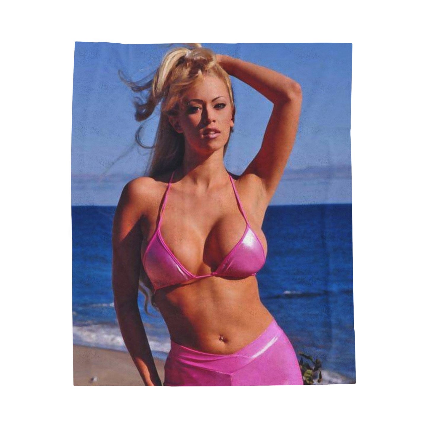 Velveteen Plush Blanket Jenna Jameson Bikini