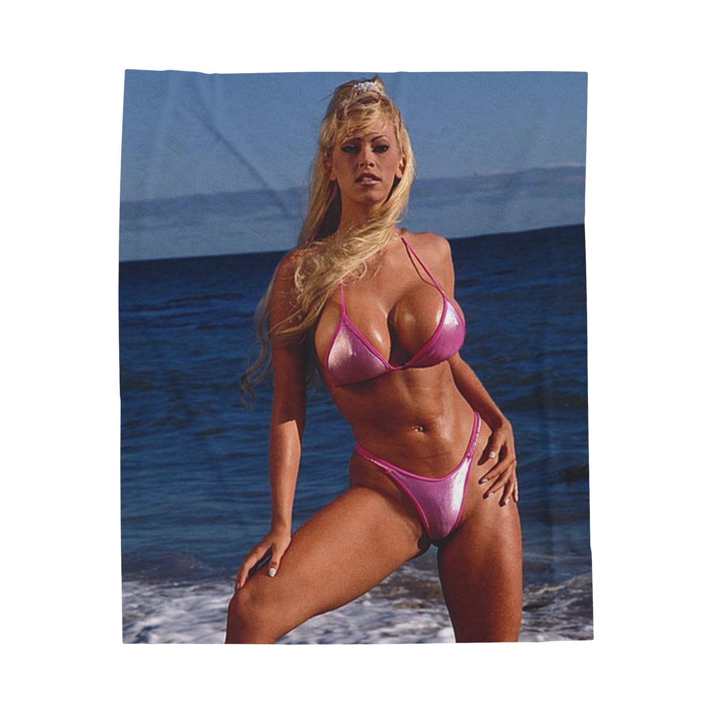 Velveteen Plush Blanket Jenna Jameson Bikini