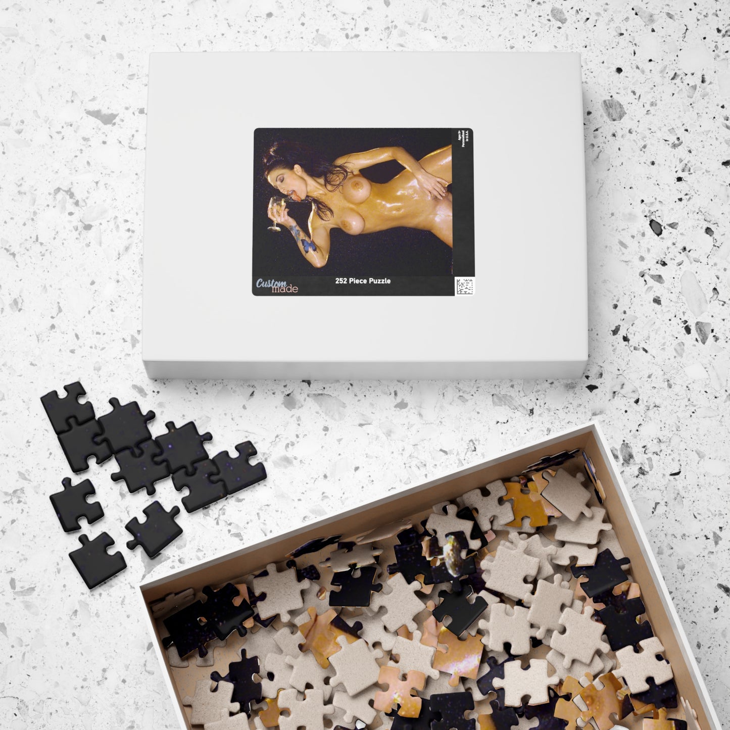 Puzzle (110, 252, 520, 1014-piece) Retro Adult Star Janine Lindenmulder Nude