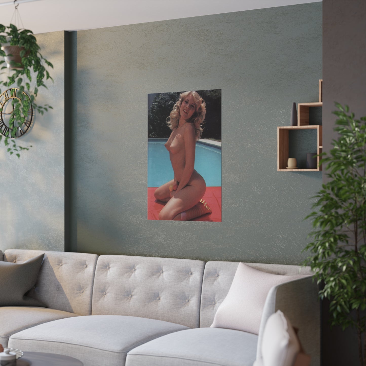 Satin Posters (210gsm) Retro Pornstar Shauna Grant Nude