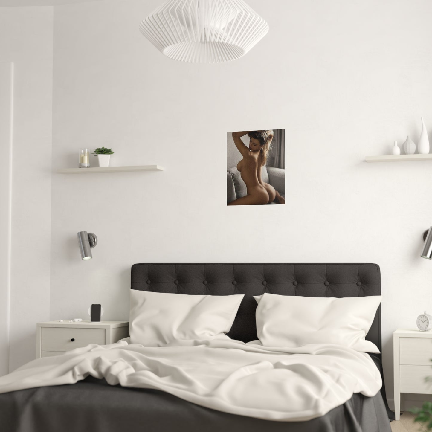 Satin Posters (210gsm) Sexy Pose on Sofa
