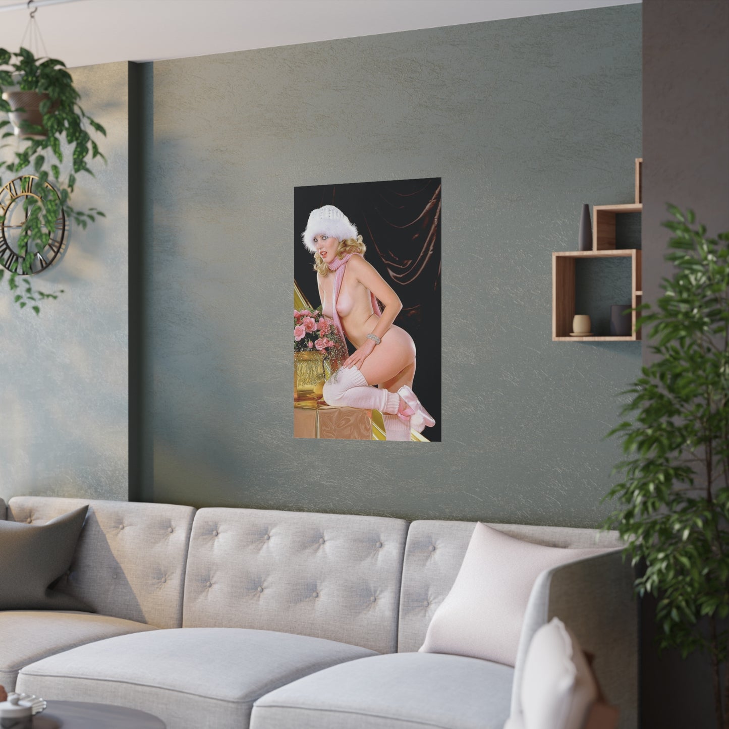 Satin Posters (210gsm) Retro Pornstar Shauna Grant Nude