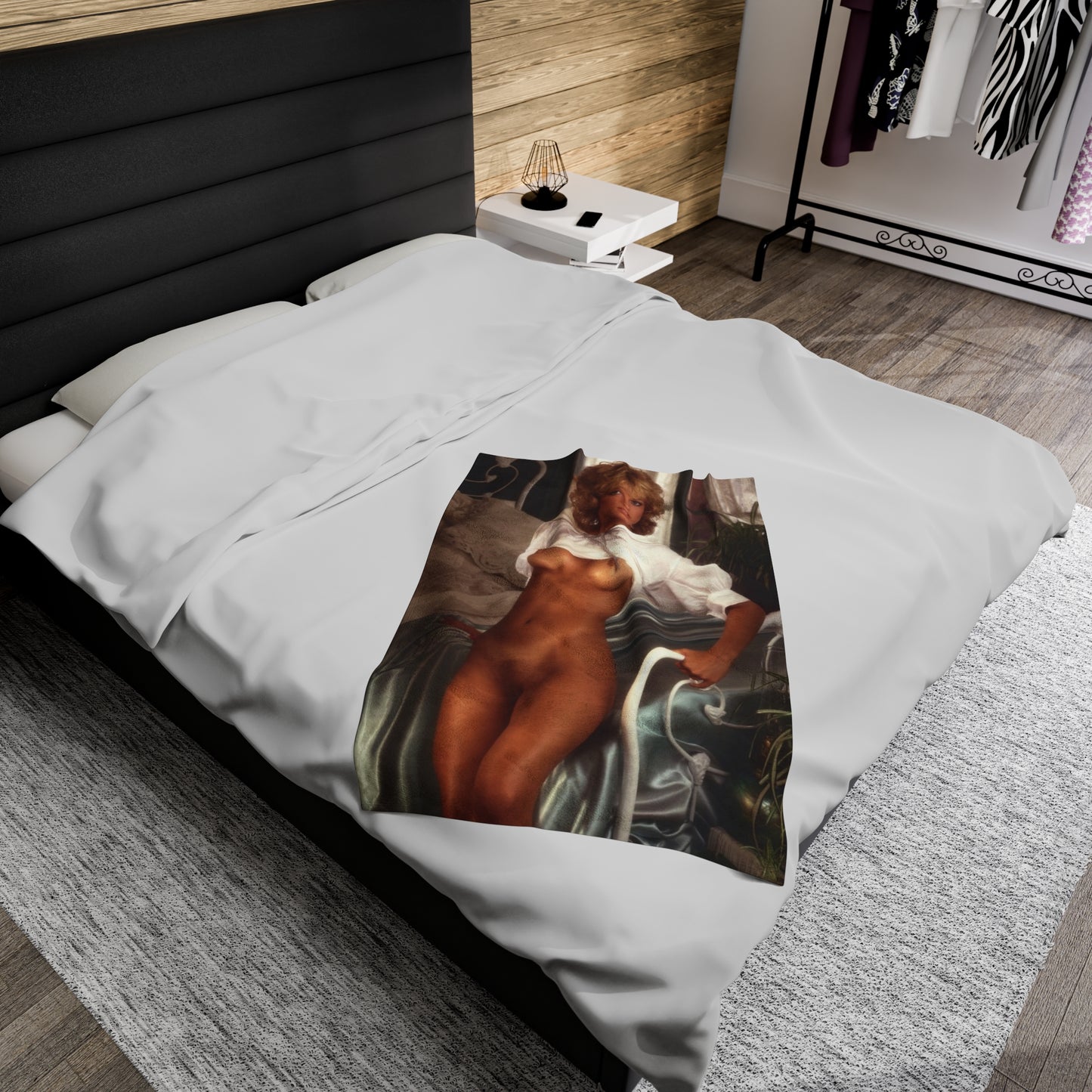 Velveteen Plush Blanket Playboy Playmate September 1982 Connie Brighton