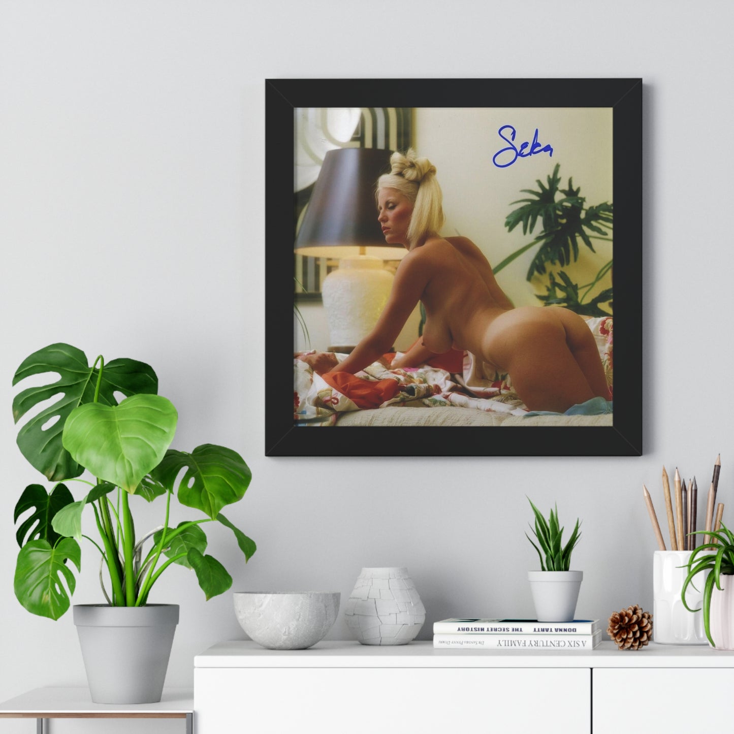 Framed Vertical Poster Porn Star Seka Nude