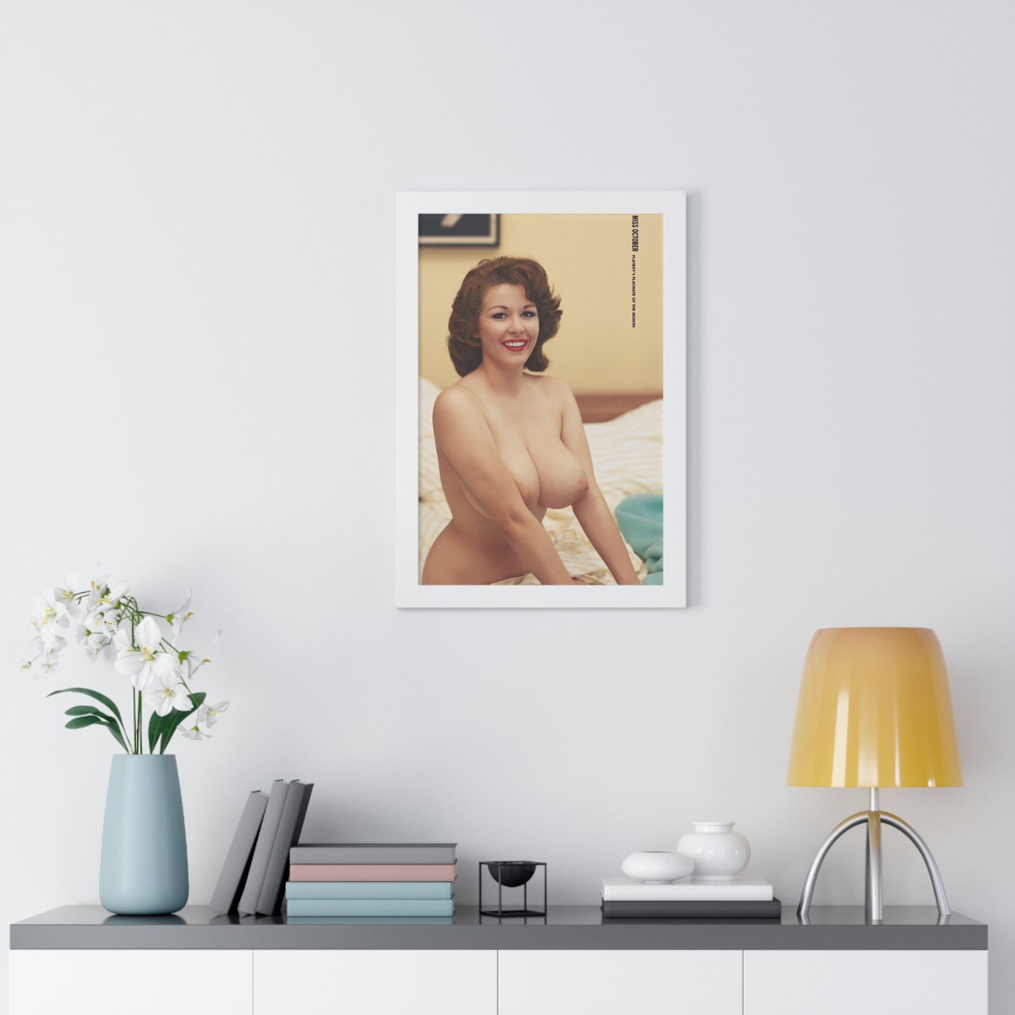 Framed Vertical Poster Playboy Playmate October 1959 Elaine Reynolds