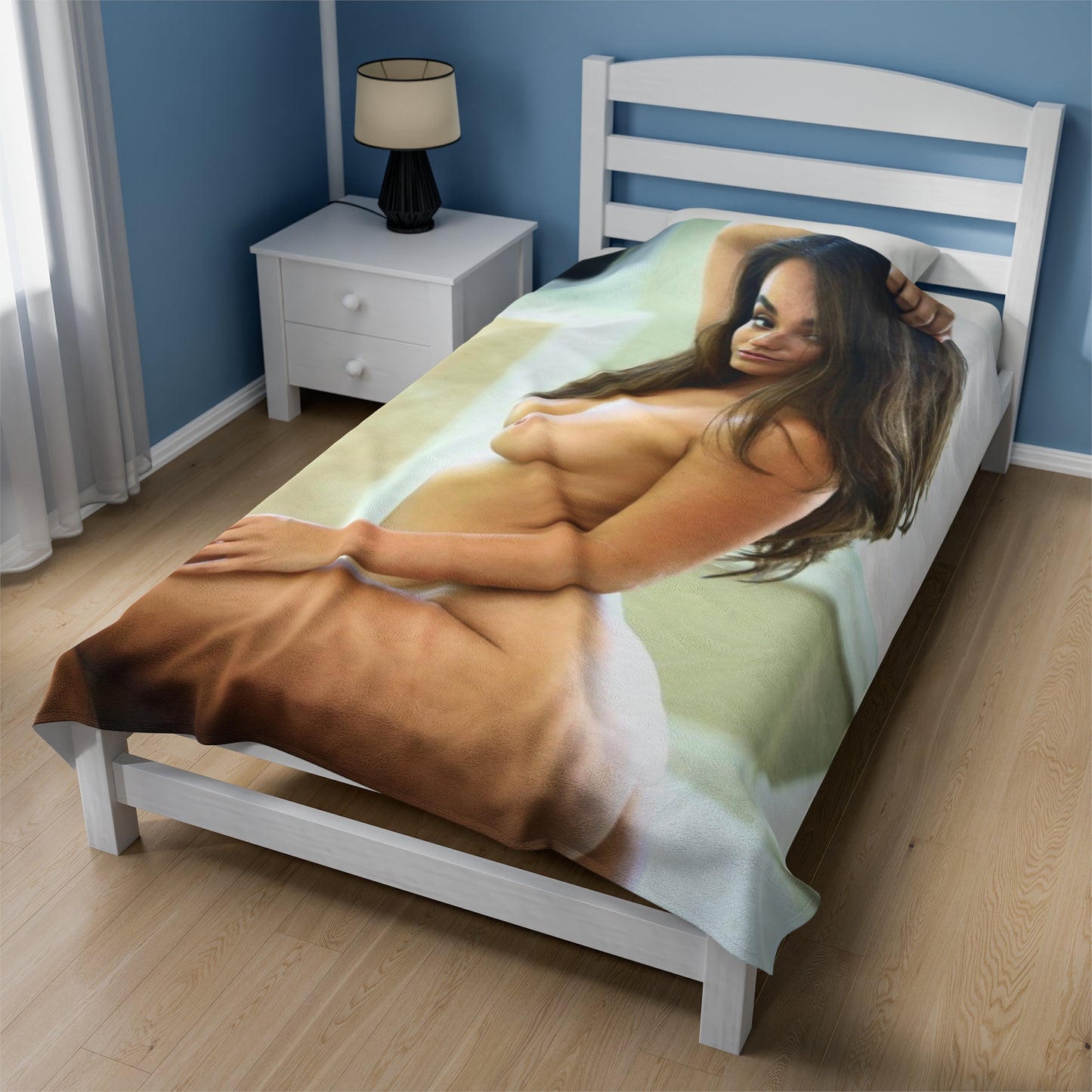 Velveteen Plush Blanket Eva Lovia Nude