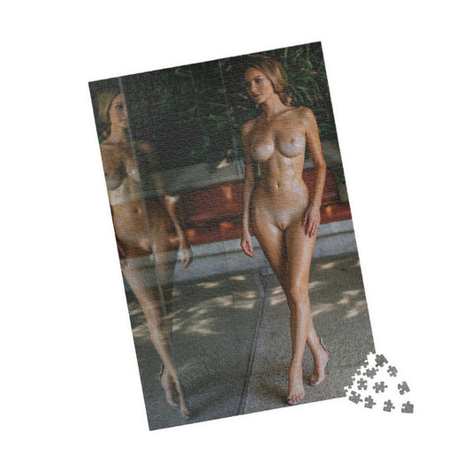 Puzzle (110, 252, 500, 1014-piece) Nude Brunette Reflection