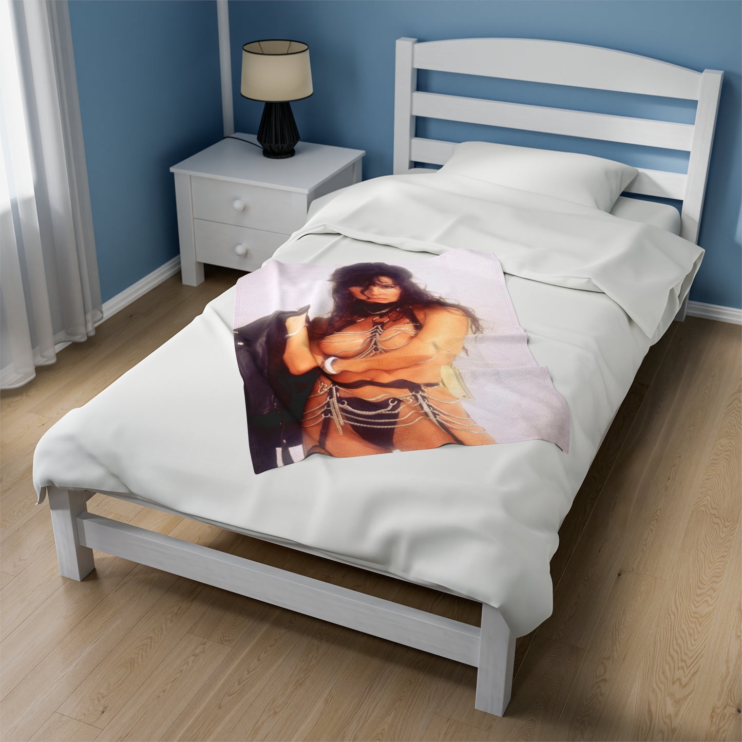 Velveteen Plush Blanket Retro Adult Star Julie Strain