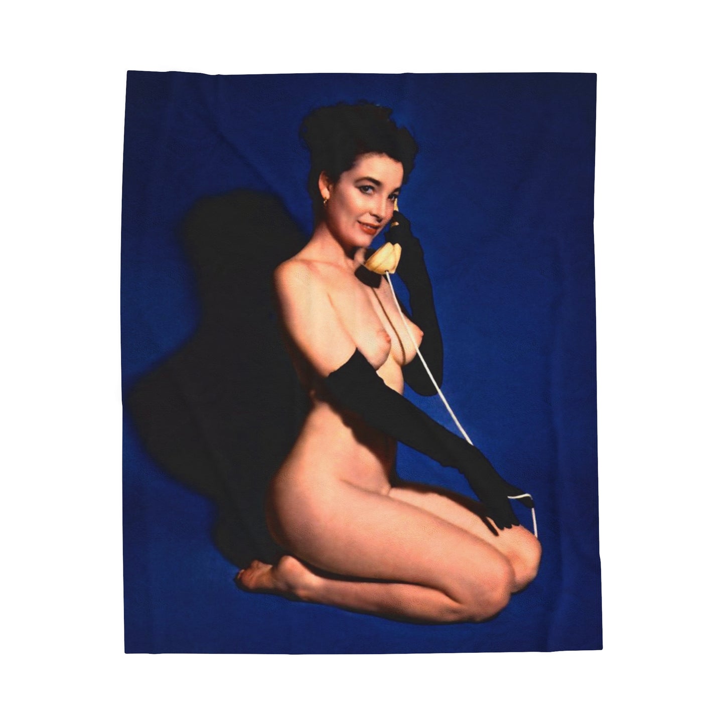 Velveteen Plush Blanket Playboy Playmate June 1954 Margie Harrison