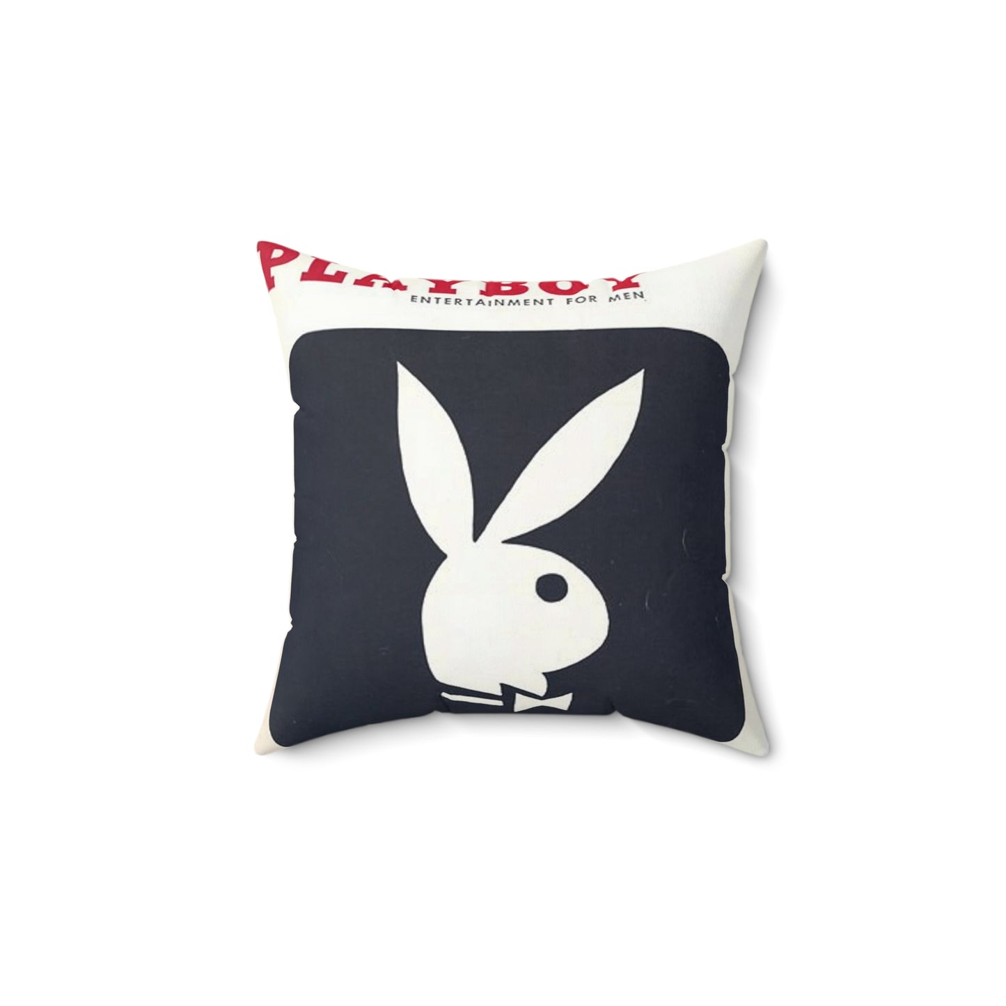 Spun Polyester Square Pillow Playboy Cover April 1956