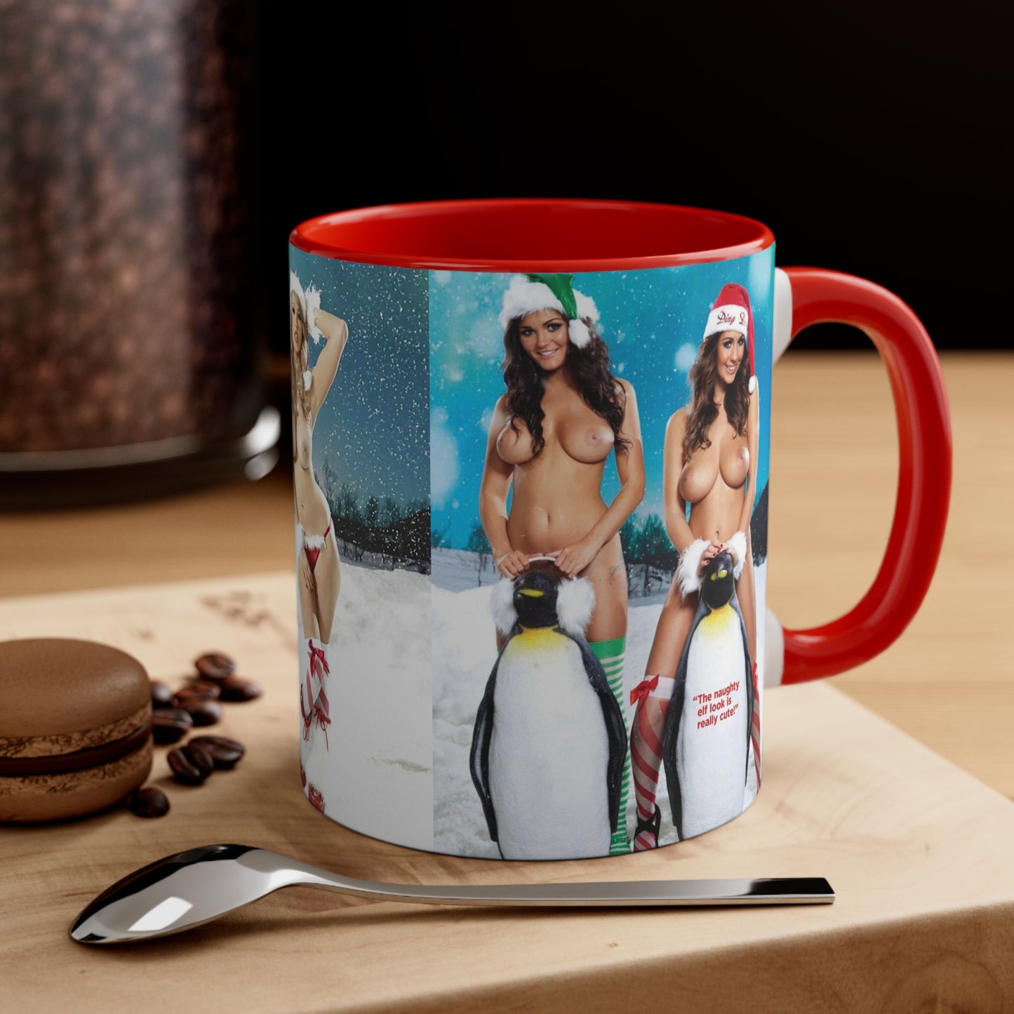 Accent Coffee Mug, 11oz Nude Christmas Pornstars