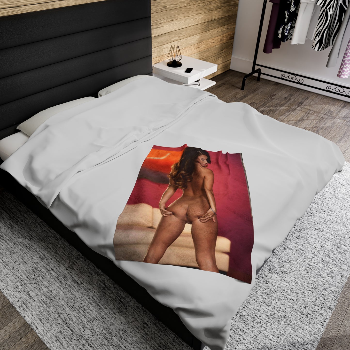 Velveteen Plush Blanket Eva Lovia Nude