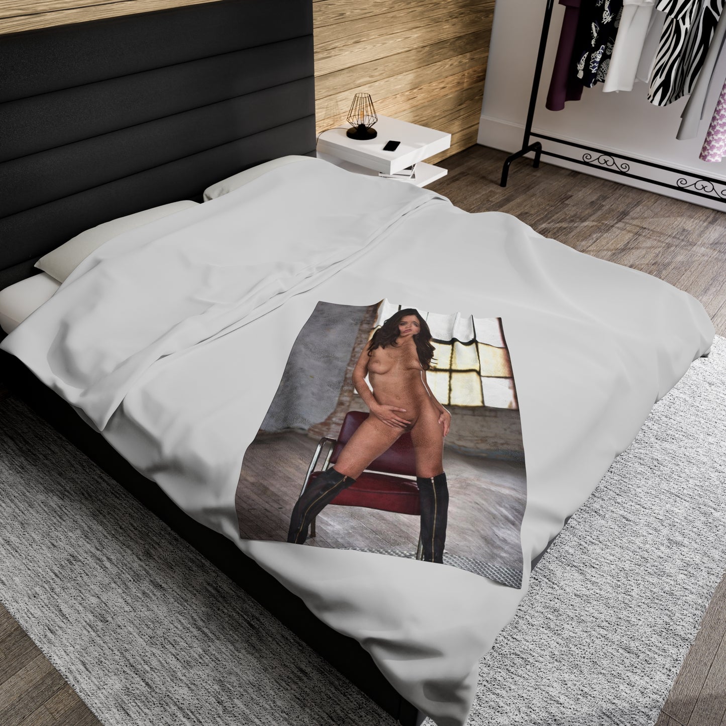 Velveteen Plush Blanket Lana Rhoades Nude