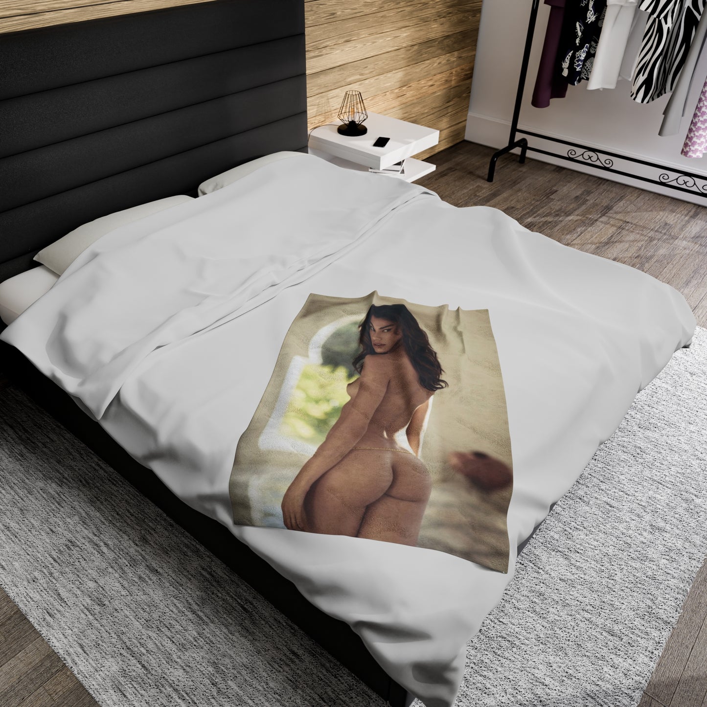 Velveteen Plush Blanket playboy playmate August 2018 Lorena Medina