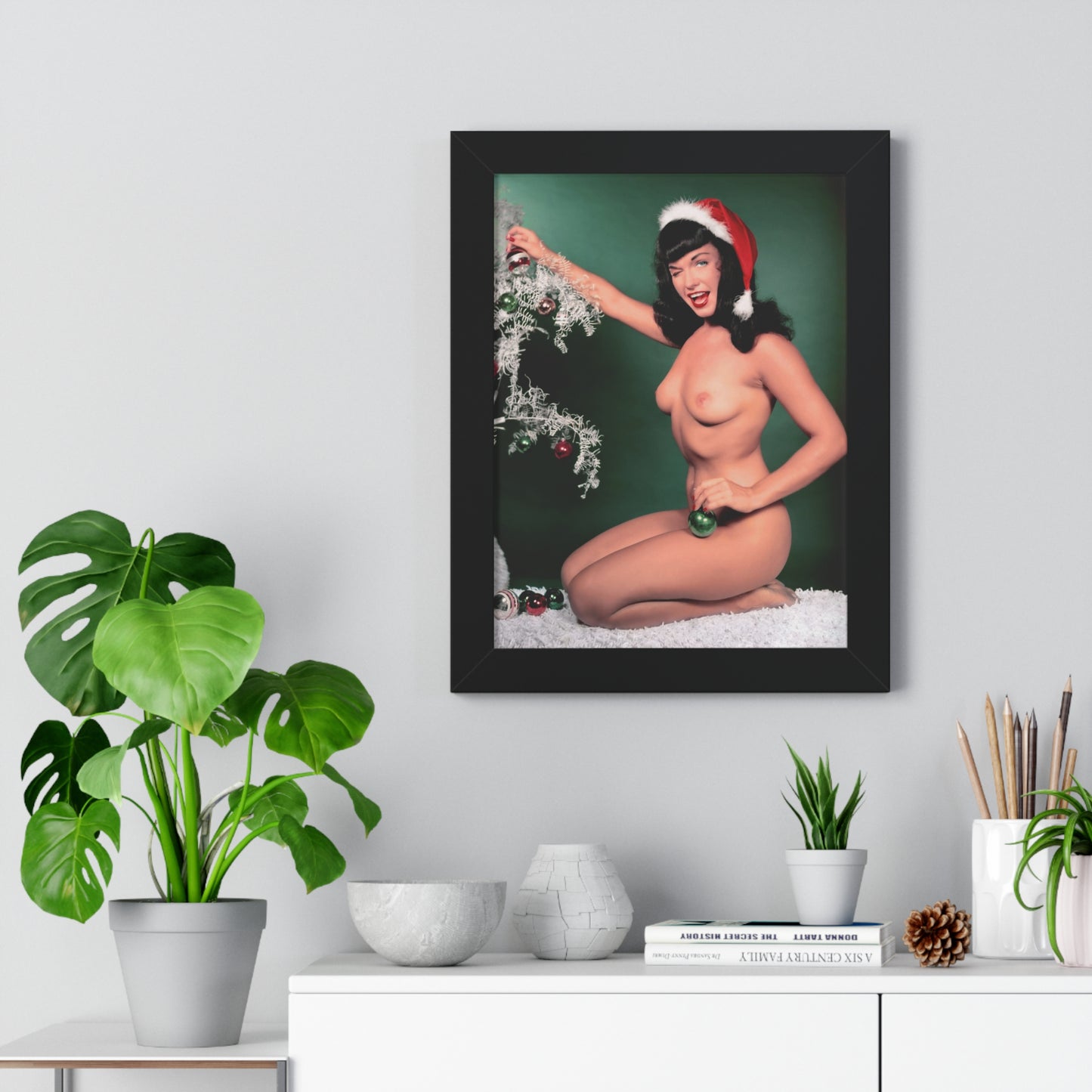 Framed Vertical Poster Playboy Playmate January 1955 Bettie Page