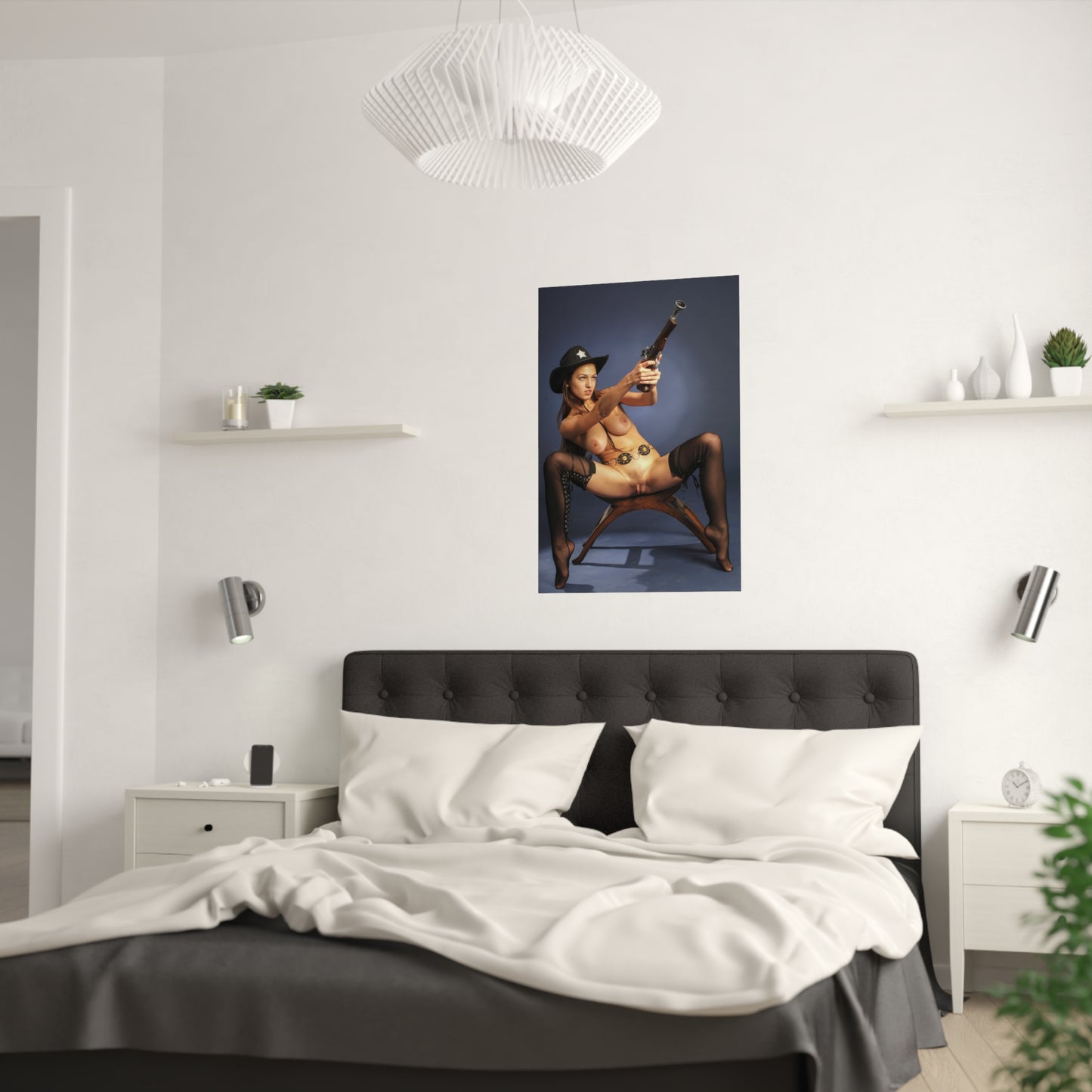 Satin Posters (210gsm) Naked Chicks With Guns