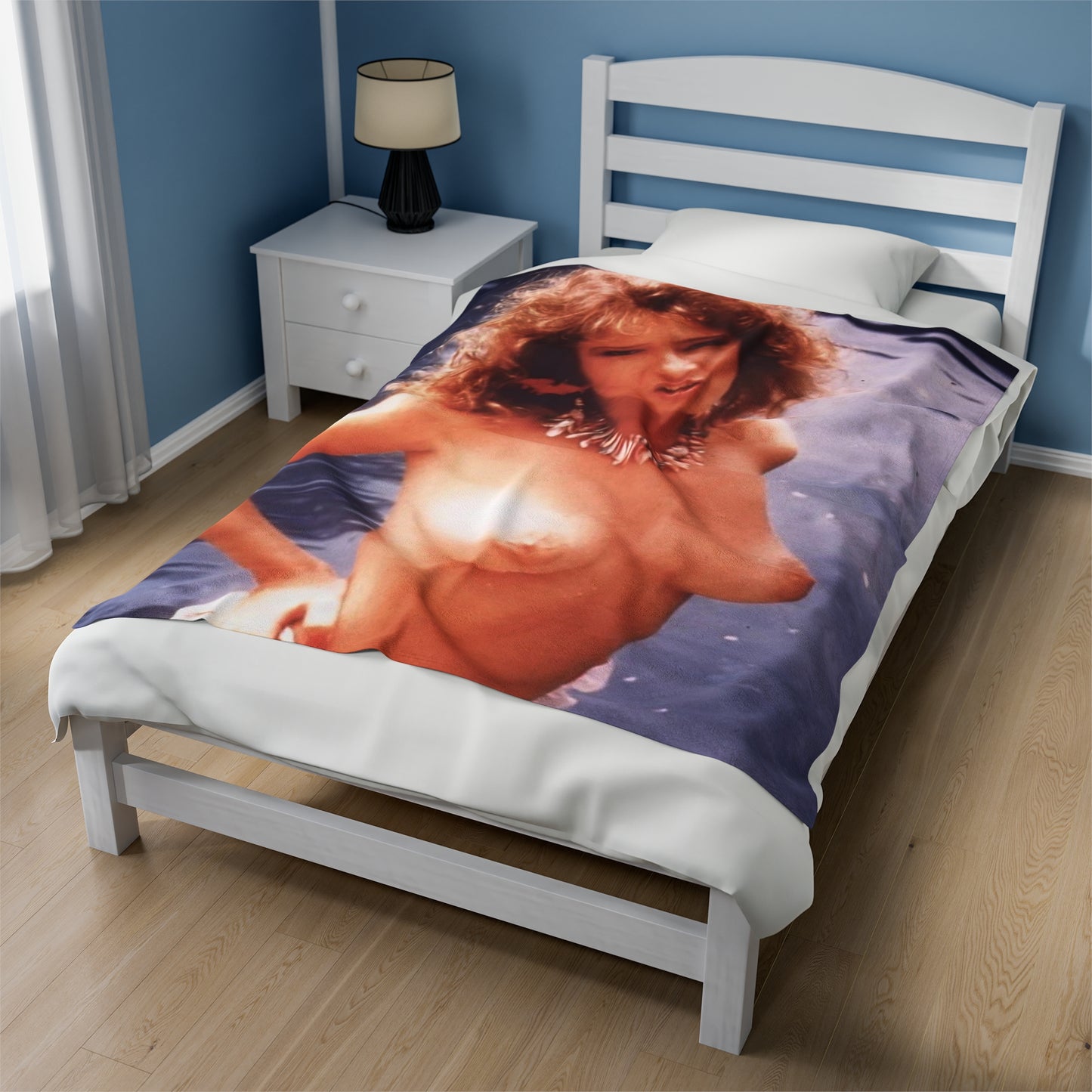 Velveteen Plush Blanket Retro Adult Star 1980s
