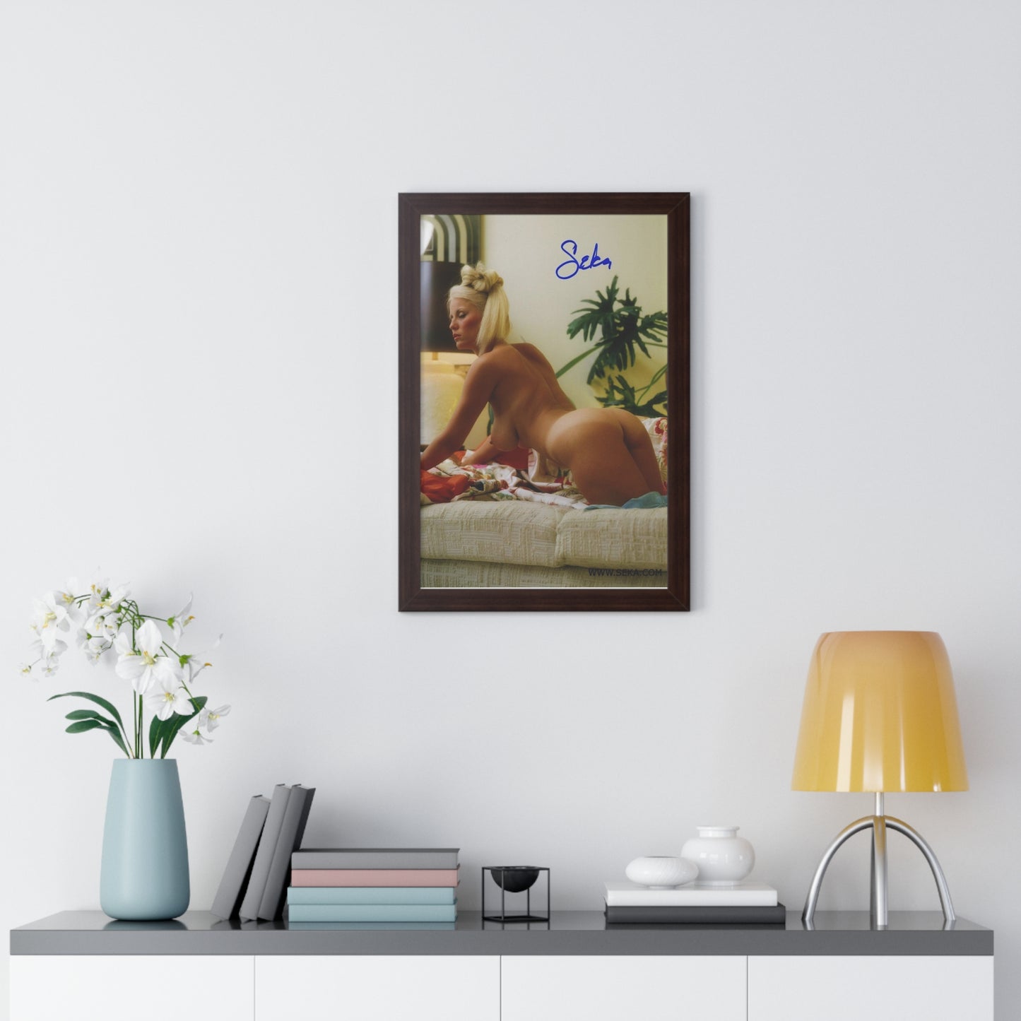 Framed Vertical Poster Porn Star Seka Nude